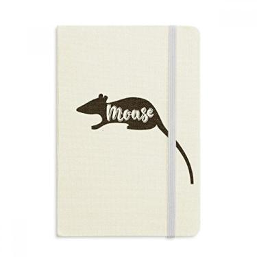 Imagem de Caderno de animais preto e branco com capa dura oficial em tecido diário clássico