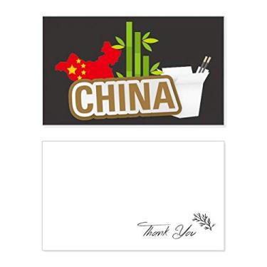 Imagem de Mapa chinês marrom bambu China Town cartão de agradecimento aniversário aniversário comemoração casamento agradecimento