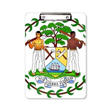 Imagem de Belize National Emblem Country Prancheta Pasta Bloco de Escrita Placa de Apoio A4