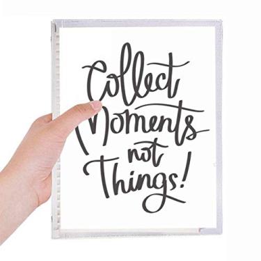 Imagem de Caderno de anotações Collect Moments Not Things, folhas soltas, diário recarregável, artigos de papelaria