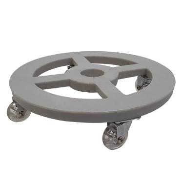 Imagem de Suporte Redondo para Vasos de Planta 45cm Cinza com Rodízio