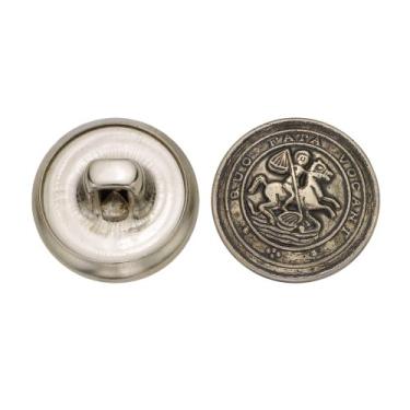 Imagem de C&C Metal Products 5165 Latin Horse Rider Botão de metal, tamanho 24 Ligne, níquel antigo, pacote com 72
