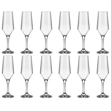 Imagem de Jogo 12 Taças Champanhe Espumante 186ml SM Buffet Nadir Figueiredo Vidro Transparente
