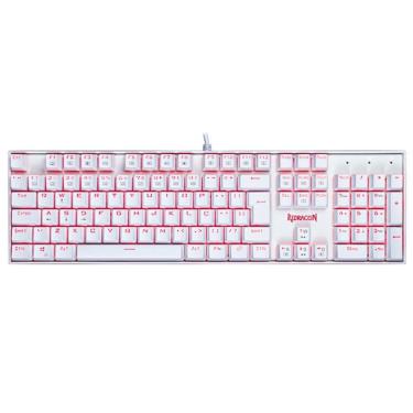 Imagem de Teclado Mecânico Gamer Redragon Mitra Single Color Branco Switch Marrom-Unissex