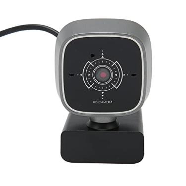 Imagem de Webcam USB, 1080P 30FPS 360 Graus de Rotação, Microfone Duplo, Redução de Ruído, Interface USB, Câmera de Computador para Aulas On-line