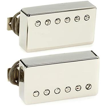 Imagem de Seymour Duncan Conjunto de captador Humbucker retrô antigo – capa de níquel – tom PAF envelhecido