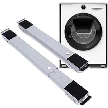 Imagem de Suporte Para Lavadora Base Para Secador, Pedestal Ajustável Para Mini Geladeira, Base Móvel Universal Com 24 Rodas Para Máquina De Lavar, 2 Pçs,Prata,Pleasant63