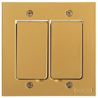 Imagem de Tampa 2 Postos 4x4 Para Piso Tramontina Modular Dourada