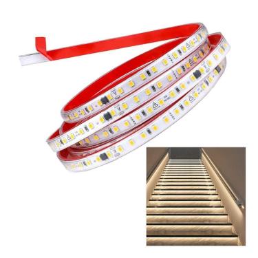 Imagem de Fita de Led SMD 3000K 127V Plug Conector Fita Dupla Face 3 Metros Perfil Gesso Sanca Ambiente Interno Externo