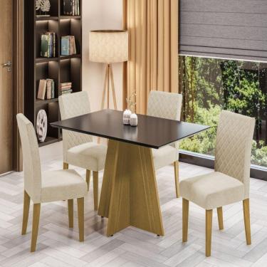 Imagem de Mesa de Jantar Genebra Light com 4 Cadeiras Dobuê Movelaria