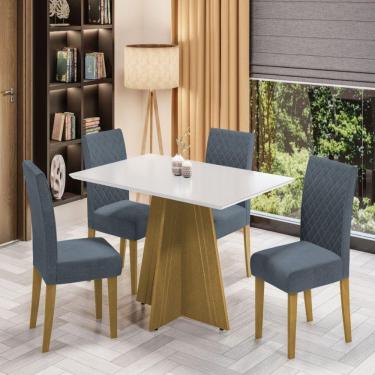 Imagem de Mesa de Jantar Genebra Light com 4 Cadeiras Dobuê Movelaria
