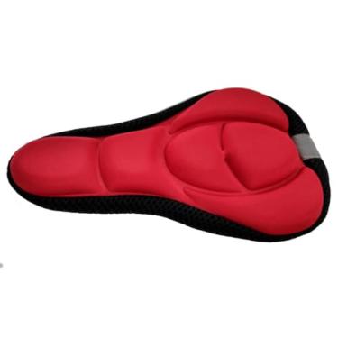 Imagem de Capa Gel Banco Selim Almofada Forro Para Bicicleta Ajustavél (Vermelho)