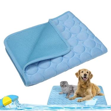 Imagem de Dog Cooling Pad, 2 Pack Pet Breathable Summer Cooling Cushion, Cat Cooling Mat & Sleeping Pad and Machine Washable, Easy to Clean Pet Bed Mat Outdoor Indoor for Car (Color : Blue, Size : S)