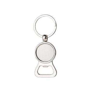 Imagem de ARFUKA Abridor de garrafas chaveiro abridor de garrafa de cerveja portátil chaveiro em branco etiqueta redonda chaveiro abridor de garrafa de bebida chaveiro presente para homens e mulheres