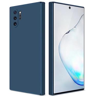 Imagem de GiiYoon Capa para Samsung Galaxy Note 10 Plus, capa protetora de corpo inteiro com toque suave e sedoso, case à prova de choque com forro em microfibra - Azul