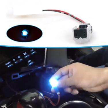 Imagem de JESYMBX Para Toyota Camry 2018-2021 1 peça interior caixa de armazenamento de copo de água luzes azuis