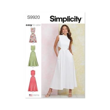 Imagem de Simplicity Estampa de costura de vestido Misses, multicolorido