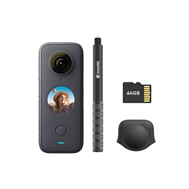 Imagem de Insta360 Câmera de ação à prova d'água ONE X2 de 360 graus, 5,7 K 360, estabilização, tela sensível ao toque, edição de IA, transmissão ao vivo, webcam, controle de voz