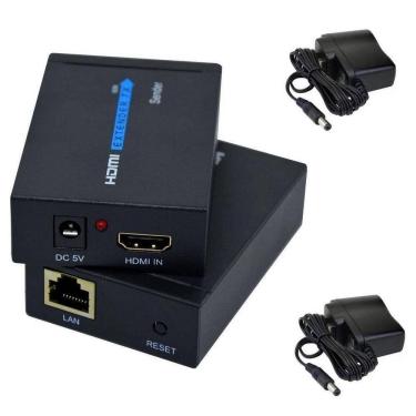Imagem de Extensor Hdmi X Rj45 Rede Cat5 Cat6 3d 1080p Bivolt 60 Metros
