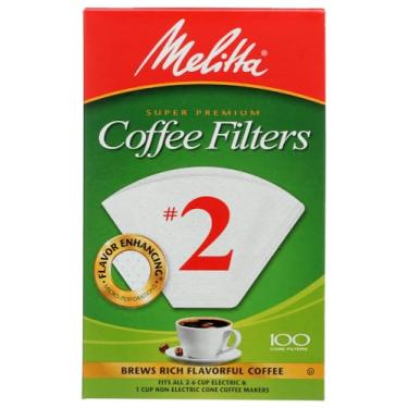Imagem de Melitta 6 xícaras Filtro de Café Cone Branco 100 pk (pacote de 2)