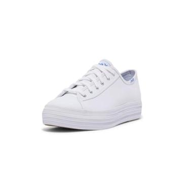 Imagem de Keds Tênis feminino de lona Triple Kick, Tela branca, 38