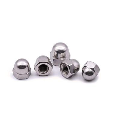 Imagem de Chapéu Acorn sextavado metálico, 304 aço inoxidável 18-8, acabamento simples, fecho Eastlo, IN100304-50, M6 (50 PCS)