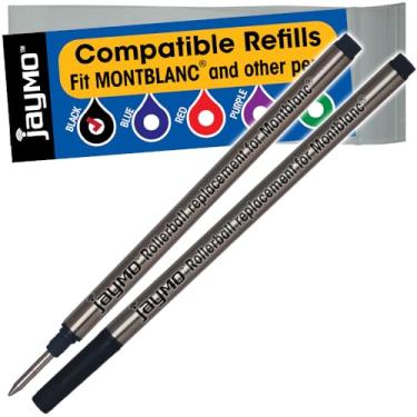 Imagem de Jaymo Substituição para Montblanc 105158 - Mede 113 mm de comprimento - Refil de caneta esferográfica - 2 pretas
