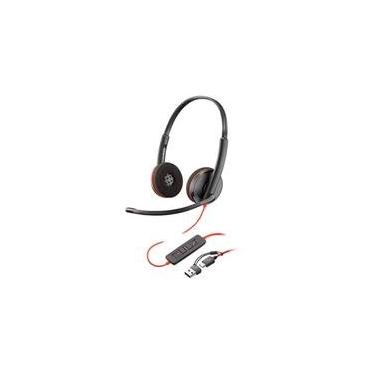 Imagem de Headset Poly Blackwire 3220 Stereo, USB-C, com Adaptador para USB-A, Preto - 8X228AA
