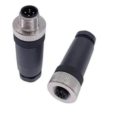 Imagem de Conector Fêmea de 4 Pinos M12 PG7 (L24) para Sensores - IP67 - Eng