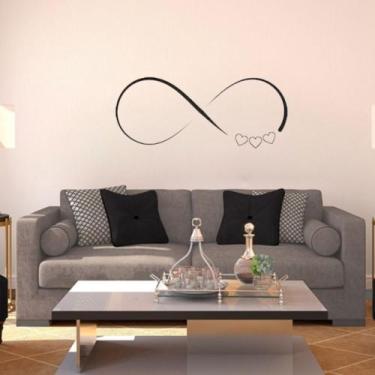 Imagem de Adesivo De Parede Decorativo Decal Sala Infinito E Corações - DEKAL IM