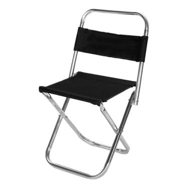 Imagem de Pegciuho Banco de Acampamento, Assento, Banco de Pesca, Cadeira Pequena Dobrável Compacta, Banco Dobrável Portátil para Viagens, Concerto, Mochila, Jardinagem, com encosto