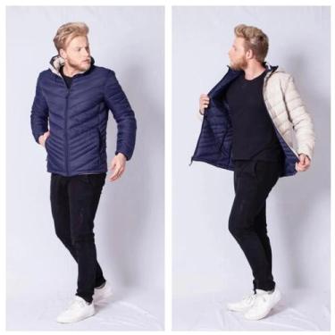Imagem de Jaqueta Casaco Bobojaco Blusa Dupla Face Naylon Masculino Inverno - Te