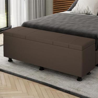 Imagem de Baú Sapateira Estofada Queen Size 160 cm Venus material sintético - Sk