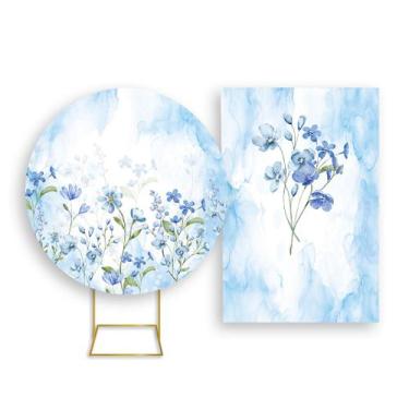 Imagem de Painel De Festa Redondo 1,50x1,50 + Painel Vertical 1,50x2,20 - Jardim
