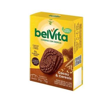 Imagem de Biscoito BelVita Cacau E Cereais Multipack 75g com 3 Unidades de 25g