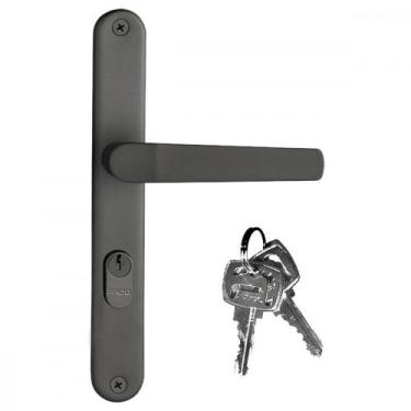 Imagem de Fechadura Pado Concept Zamac Perfil 600 Externa Estreita Preta, Preto,