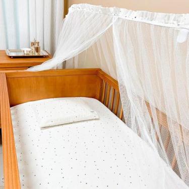 Imagem de Mosquiteiro 1,75x7,00 Quarto Berço Varal Completo - Boa Noite