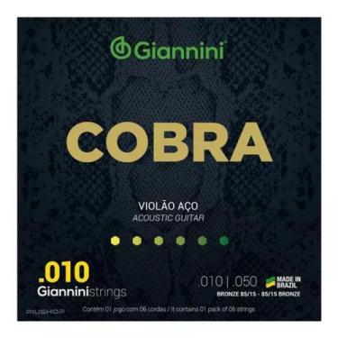 Imagem de Encordoamento para Violão Aço Giannini Cobra 0.10