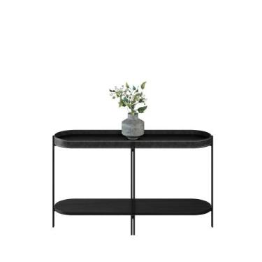 Imagem de Aparador com Pés Metálicos Mônaco Linea Brasil, preto tx