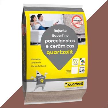 Imagem de Rejunte quartzolit 5kg porcelanato marrom cafe