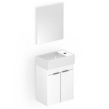 Imagem de Kit Gabinete 2 Portas com Lavatório e Espelho Celite