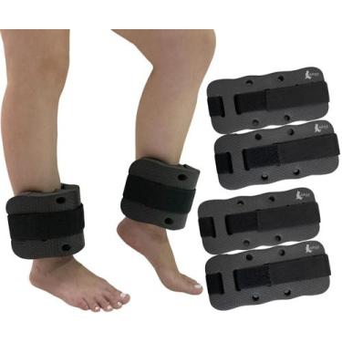 Imagem de Kit 2 Pares Caneleiras Hidroginástica 2 à 3kg DF1103 Preto Dafoca Spor