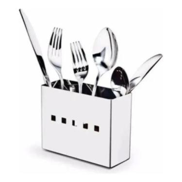 Imagem de Porta Talheres Aço Inox - Escorredor Louças Pratos Cozinha - GG Inox