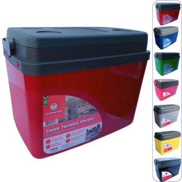 Imagem de Caixa térmica Cooler 30L Alça Tampa bandeja Floripa Unitermi Cerveja Á