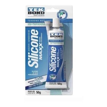 Imagem de Cola silicone incolor maxx acetico atoxico aquario tekbond 50gr