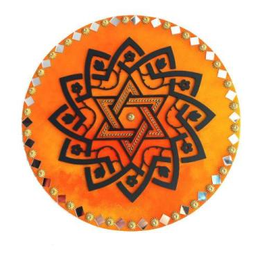 Imagem de Mandala Escudo de Davi/Proteção e Superação 26cm - Aqui Tem Magia
