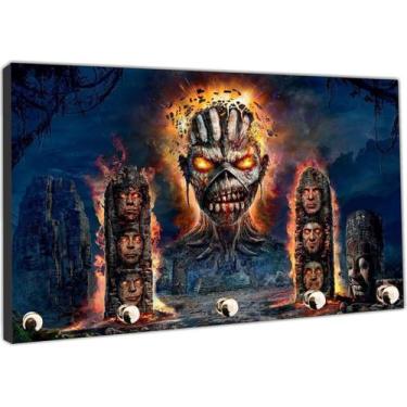 Imagem de Porta Chaves Bandas Iron Maiden Heavy Metal Organizador Chaveiro - Vit