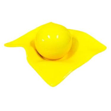 Imagem de Centro de Mesa Fruteira 1 Esfera em Cerâmica Decor - Amarela - Retrofe