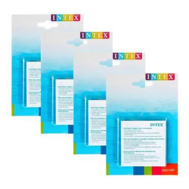 Imagem de Kit 4 Reparo adesivo Piscina colchões boias infláveis 24un - INTEX