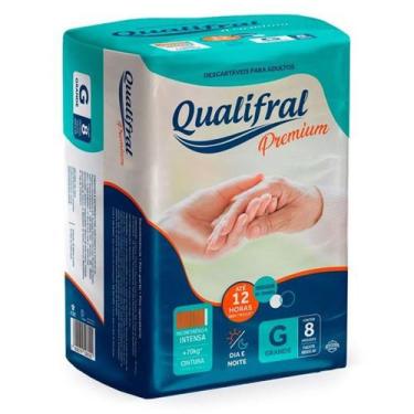 Imagem de Fralda Geriátrica Qualifral Premium G 8 Unidades